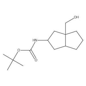 rac-tert-butyl N-[(2R,3aS,6aS)-3a-(hydroxymethyl)-octahydropentalen-2-yl]carbamate结构式