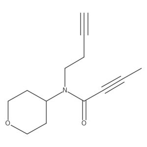N-But-3-ynyl-N-(oxan-4-yl)but-2-ynamide结构式