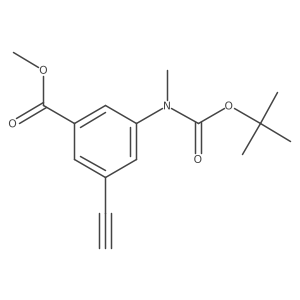 Methyl 3-{[(tert-butoxy)carbonyl](methyl)amino}-5-ethynylbenzoate Structure