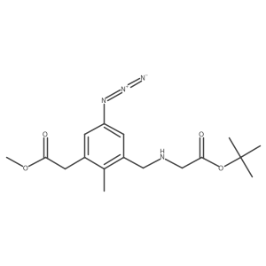 Tert-butyl 2-({[5-azido-3-(2-methoxy-2-oxoethyl)-2-methylphenyl]methyl}amino)acetate Structure