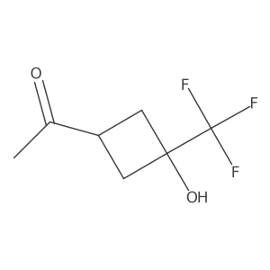 1-(3-Hydroxy-3-(trifluoromethyl)cyclobutyl)ethan-1-one Structure