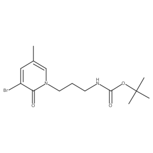tert-butyl N-[3-(3-bromo-5-methyl-2-oxo-1,2-dihydropyridin-1-yl)propyl]carbamate Structure
