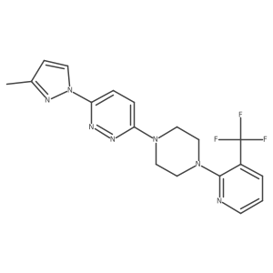 3-(3-methyl-1H-pyrazol-1-yl)-6-{4-[3-(trifluoromethyl)pyridin-2-yl]piperazin-1-yl}pyridazine Structure