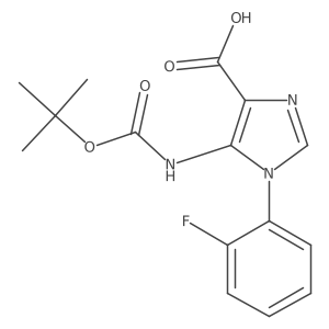 5-{[(tert-butoxy)carbonyl]amino}-1-(2-fluorophenyl)-1H-imidazole-4-carboxylic acid结构式