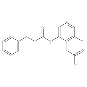 2-(3-{[(Benzyloxy)carbonyl]amino}-5-bromopyridin-4-yl)acetic acid Structure