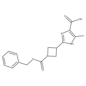 2-{1-[(benzyloxy)carbonyl]azetidin-3-yl}-4-methyl-1H-imidazole-5-carboxylic acid结构式