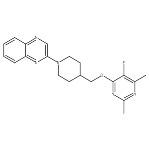 2-(4-{[(5-Fluoro-2,6-dimethylpyrimidin-4-yl)oxy]methyl}piperidin-1-yl)quinoxaline结构式