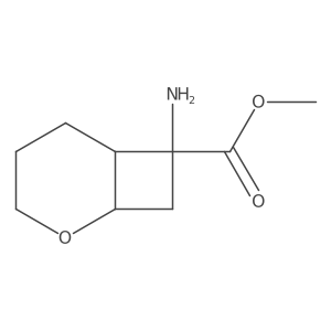 rac-methyl (1R,6S,7S)-7-amino-2-oxabicyclo[4.2.0]octane-7-carboxylate结构式