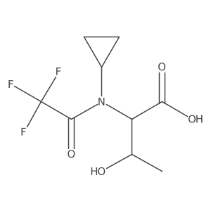 (2S,3R)-2-(N-cyclopropyl-2,2,2-trifluoroacetamido)-3-hydroxybutanoic acid结构式