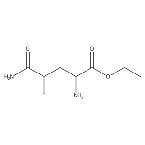 ethyl (2R,4S)-2-amino-4-carbamoyl-4-fluorobutanoate结构式