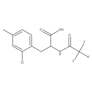 3-(2-Chloro-4-methylphenyl)-2-(2,2,2-trifluoroacetamido)propanoic acid结构式