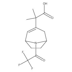 2-Methyl-2-[8-(2,2,2-trifluoroacetyl)-8-azabicyclo[3.2.1]oct-2-en-3-yl]propanoic acid Structure