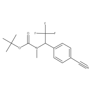 tert-butyl N-[1-(4-cyanophenyl)-2,2,2-trifluoroethyl]-N-methylcarbamate Structure
