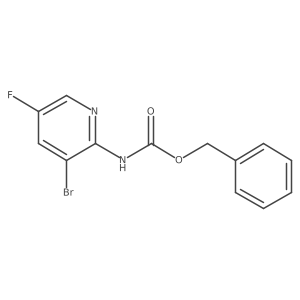 benzyl N-(3-bromo-5-fluoropyridin-2-yl)carbamate结构式