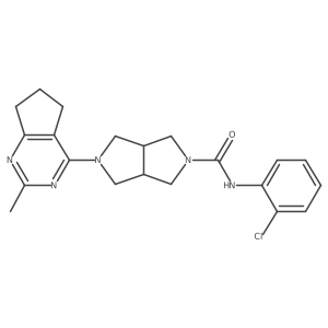 N-(2-chlorophenyl)-5-{2-methyl-5H,6H,7H-cyclopenta[d]pyrimidin-4-yl}-octahydropyrrolo[3,4-c]pyrrole-2-carboxamide结构式