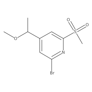 (R)-2-Bromo-4-(1-methoxyethyl)-6-(methylsulfonyl)pyridine Structure