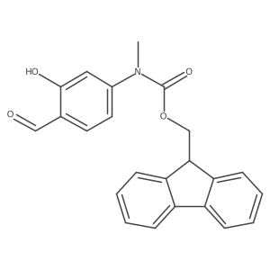 (9H-fluoren-9-yl)methyl N-(4-formyl-3-hydroxyphenyl)-N-methylcarbamate结构式