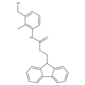(9H-fluoren-9-yl)methyl N-[2-(hydroxymethyl)-3-methylpyridin-4-yl]carbamate结构式