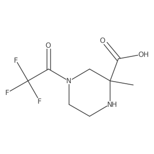 2-Methyl-4-(2,2,2-trifluoroacetyl)piperazine-2-carboxylic acid Structure