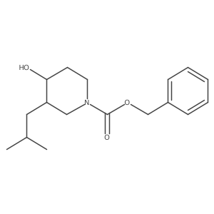 Benzyl 4-hydroxy-3-(2-methylpropyl)piperidine-1-carboxylate Structure