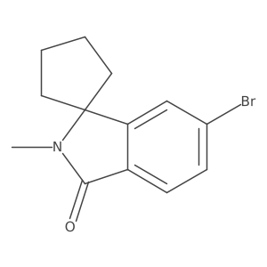 6'-Bromo-2'-methylspiro[cyclopentane-1,1'-isoindolin]-3'-one Structure