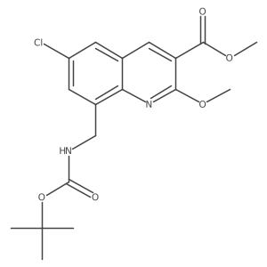 Methyl 8-(((tert-butoxycarbonyl)amino)methyl)-6-chloro-2-methoxyquinoline-3-carboxylate Structure