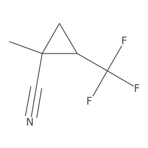 1-Methyl-2-(trifluoromethyl)cyclopropane-1-carbonitrile Structure