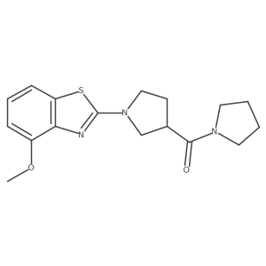 4-Methoxy-2-[3-(pyrrolidine-1-carbonyl)pyrrolidin-1-yl]-1,3-benzothiazole结构式