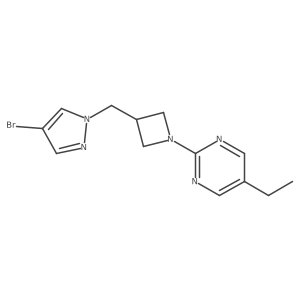 2-{3-[(4-bromo-1H-pyrazol-1-yl)methyl]azetidin-1-yl}-5-ethylpyrimidine Structure