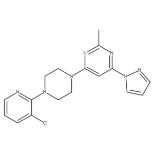 4-[4-(3-chloropyridin-2-yl)piperazin-1-yl]-2-methyl-6-(1H-pyrazol-1-yl)pyrimidine结构式