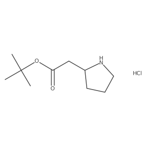 tert-Butyl 2-(pyrrolidin-2-yl)acetate hydrochloride Structure
