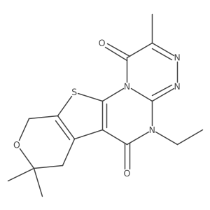 8-Ethyl-4,13,13-trimethyl-14-oxa-17-thia-2,5,6,8-tetrazatetracyclo[8.7.0.02,7.011,16]heptadeca-1(10),4,6,11(16)-tetraene-3,9-dione结构式