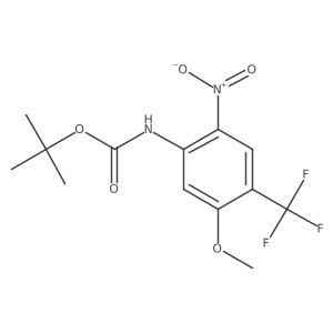 (5-Methoxy-2-nitro-4-trifluoromethyl-phenyl)-carbamic acid tert-butyl ester结构式