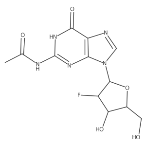N2-Acetyl-2'-fluoro-deoxyguanosine Structure