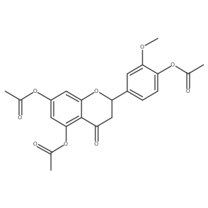 5,7-Bis(acetyloxy)-2-[4-(acetyloxy)-3-methoxyphenyl]-2,3-dihydro-4H-1-benzopyran-4-one Structure