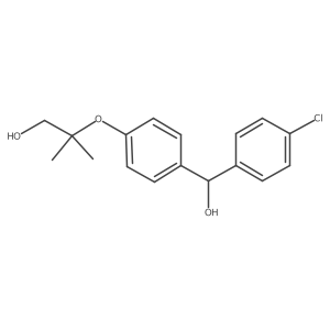 2-(4-((4-Chlorophenyl)(hydroxy)methyl)phenoxy)-2-methylpropan-1-ol结构式