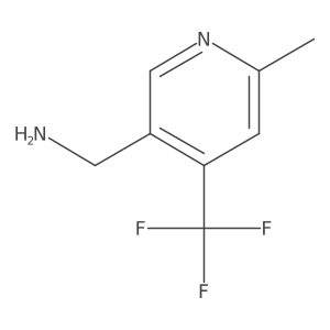 (6-Methyl-4-(trifluoromethyl)pyridin-3-yl)methanamine结构式