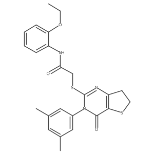 2-((3-(3,5-dimethylphenyl)-4-oxo-3,4,6,7-tetrahydrothieno[3,2-d]pyrimidin-2-yl)thio)-N-(2-ethoxyphenyl)acetamide结构式