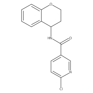 6-chloro-N-(3,4-dihydro-2H-chromen-4-yl)pyridine-3-carboxamide结构式