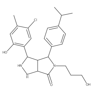 3-(5-Chloro-2-hydroxy-4-methylphenyl)-5-(3-hydroxypropyl)-4-(4-propan-2-ylphenyl)-1,2,3,3a,4,6a-hexahydropyrrolo[3,4-c]pyrazol-6-one结构式