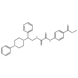 Methyl 4-({[2-(4-phenylpiperazin-1-yl)-2-(pyridin-3-yl)ethyl]carbamoyl}formamido)benzoate结构式