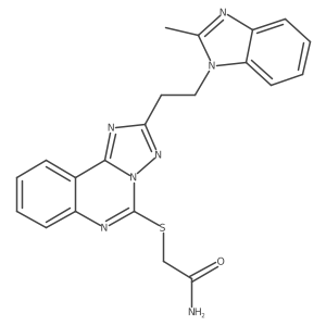 2-({2-[2-(2-methyl-1H-1,3-benzodiazol-1-yl)ethyl]-[1,2,4]triazolo[1,5-c]quinazolin-5-yl}sulfanyl)acetamide Structure