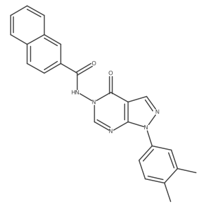 N-[1-(3,4-dimethylphenyl)-4-oxo-1H,4H,5H-pyrazolo[3,4-d]pyrimidin-5-yl]naphthalene-2-carboxamide Structure