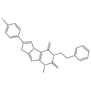 7-(4-fluorophenyl)-1-methyl-3-phenethyloxazolo[2,3-f]purine-2,4(1H,3H)-dione Structure