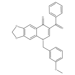 7-benzoyl-5-[(3-methoxyphenyl)methyl]-2H,5H,8H-[1,3]dioxolo[4,5-g]quinolin-8-one结构式