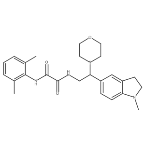 N1-(2,6-dimethylphenyl)-N2-(2-(1-methylindolin-5-yl)-2-morpholinoethyl)oxalamide结构式