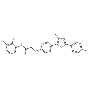 N-(2,3-dichlorophenyl)-2-((6-(2-(4-fluorophenyl)-4-methylthiazol-5-yl)pyridazin-3-yl)thio)acetamide Structure