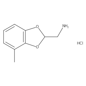 (4-Methylbenzo[d][1,3]dioxol-2-yl)methanamine hydrochloride Structure