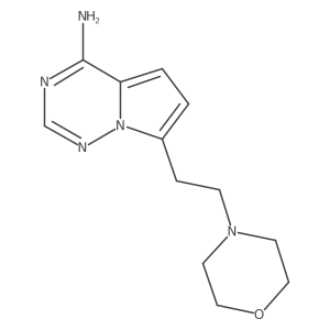 7-(2-Morpholin-4-ylethyl)pyrrolo[2,1-f][1,2,4]triazin-4-amine结构式