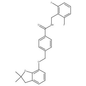 N-(2,6-difluorobenzyl)-4-(((2,2-dimethyl-2,3-dihydrobenzofuran-7-yl)oxy)methyl)benzamide Structure